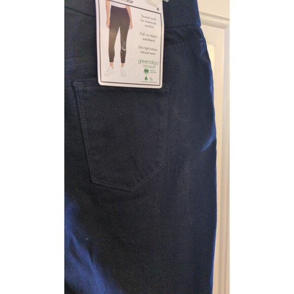 Nine West Heidi Pull-On Crop NWT Black Pants Slacks Jeans, Size 6 Yoga, Stretchy - Picture 3 of 8